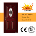 Modern Interior Wood Door with Glass Designs (SC-W132)